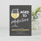 Gejaard tot perfecte witte wijn Verrassingsdag Kaart (Staand voorkant)