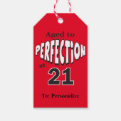 Gejaard tot perfectie op 21 cadeaulabel (Voorkant)