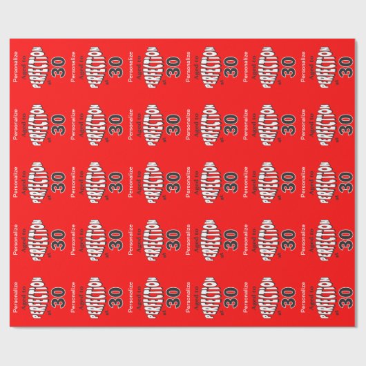Gejaard tot perfectie op 30 | 30e verjaardag cadeaupapier (Vlak)