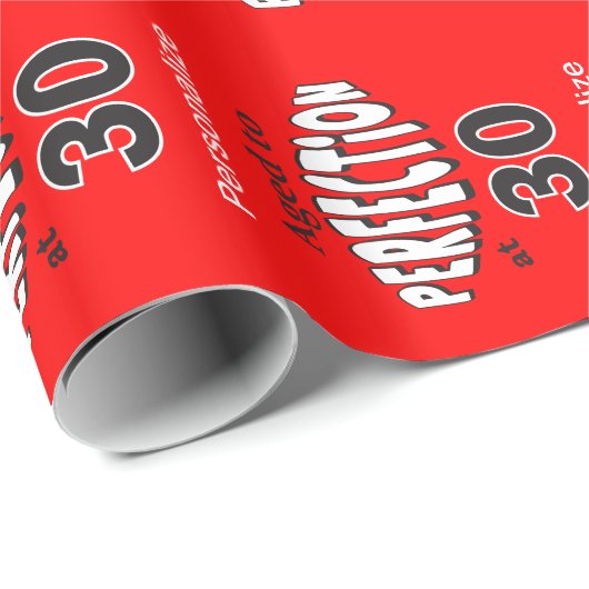 Gejaard tot perfectie op 30 | 30e verjaardag cadeaupapier (Rol Hoek)