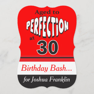 Gejaard tot perfectie op 30   30e verjaardag kaart