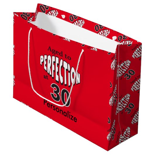 Gejaard tot perfectie op 30 | 30e verjaardag large cadeautasje (Voorkant Gekanteld)