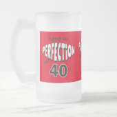 Gejaard tot perfectie op 40 | 40e verjaardag matglas bierpul (Links)