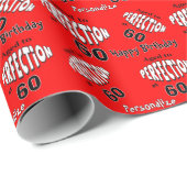 Gejaard tot perfectie op 60 | 60e verjaardag cadeaupapier (Rol Hoek)