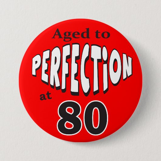 Gejaard tot perfectie op 80 ronde button 7,6 cm (Voorkant)