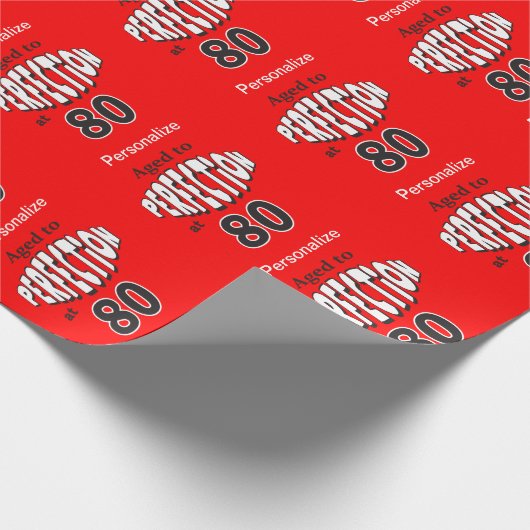 Gejaard tot perfectie op 80 verjaardag | 80e verja cadeaupapier (Hoek)