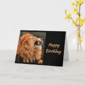 Gejaardagavond Gevaarlijk Sneeze Laughing Lion Kaart (Gele Bloem)