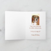 Gejaarde leeftijd niet gelukkig, Humor met hond Kaart (Binnen)