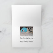 Gejaarde leeftijd niet gelukkig, Humor met hond Kaart (Binnen)