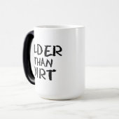 Gejaarde leeftijd ouder dan 12 jaar oud dan vuil magische mok (Voorkant links)