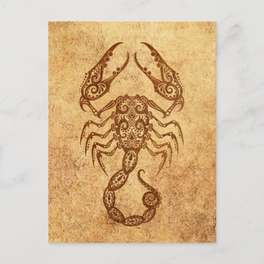 Gejaarde Scorpio Zodiac Briefkaart (Voorkant)