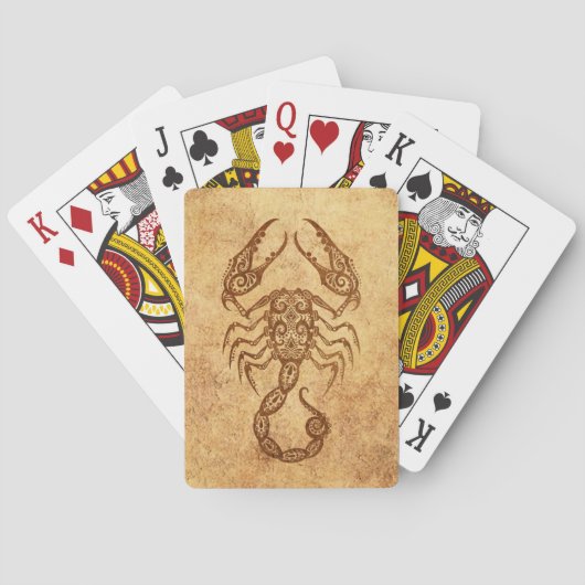  Gejaarde Scorpio Zodiac Speelkaarten (Achterkant)