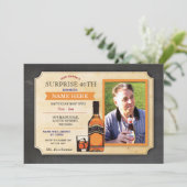 Gejaarde tot perfecte fotouitnodiging Birthday Cha Kaart (Staand voorkant)