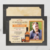 Gejaarde tot perfecte fotouitnodiging Birthday Cha Kaart (Voorkant / Achterkant)