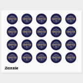 Gejaarde tot perfecte geboorte ronde sticker (Vel)