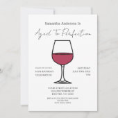 Gejaarde tot perfecte wijn 60e verjaardag uitnodig kaart (Voorkant)