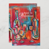 Gejaardenfeest voor perfecte wijn kaart (Voorkant / Achterkant)