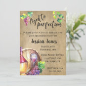 Gejaardenfeest voor perfecte wijn kaart (Staand voorkant)