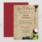 Gejaardenfeestdag 60e eeuw tot perfecte wijn kaart (Voorkant / Achterkant)