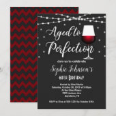 Gejaardenuitnodiging voor perfecte wijn kaart (Voorkant / Achterkant)