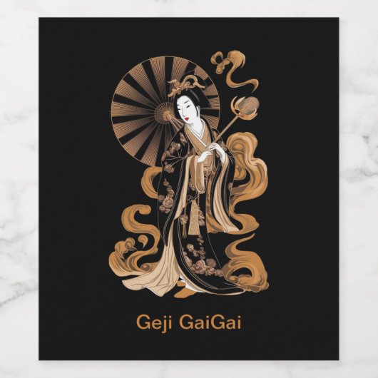 Geji GaiGai Wijn Etiket (Enkel label)