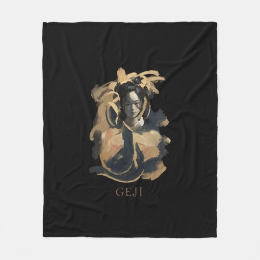Geji Portrait Fleece Deken (Voorkant)