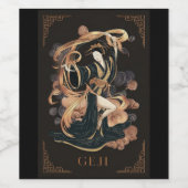 Geji Shenyang Wijn Etiket (Enkel label)