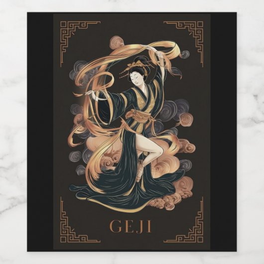 Geji Shenyang Wijn Etiket (Enkel label)