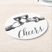  gejuich ronde kartonnen onderzetter (Gebogen)