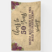  gejuich voor 50 jaar Custom Wine Thema Spandoek (Verticaal)