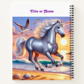 gejuweleerd zilveren paard notitieboek (Achterkant)