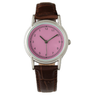 gek achterstevoren roze horloge