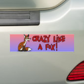 "Gek als een vos!" bumpersticker (Op auto)