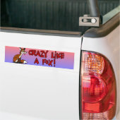 "Gek als een vos!" bumpersticker (Op Truck)