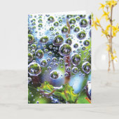 Gek, betoverend, dauwdruppel kaart (Gele Bloem)