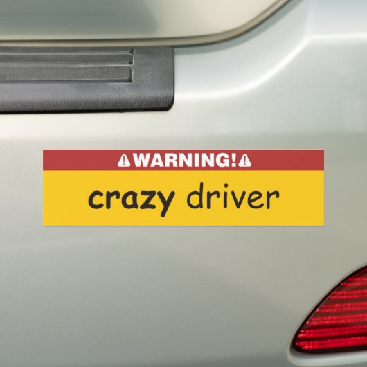 gek bumpersticker (Op auto)