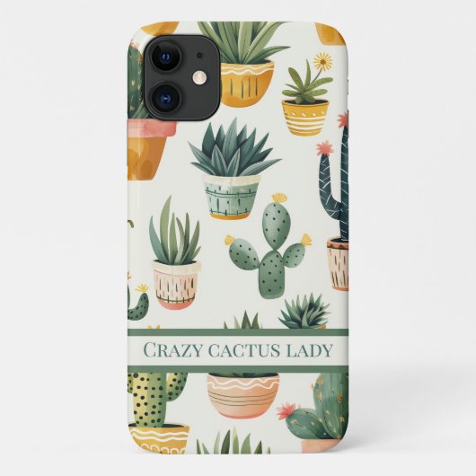 "Gek cactus dame! tekst op een cactus ontwerp Case-Mate iPhone Case (Achterkant)