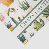 "Gek cactus dame! tekst op een cactus ontwerp Tissuepapier (Detail)