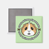 Gek cavia varken vrouw koelkast magneet (Voorkant / Achterkant)