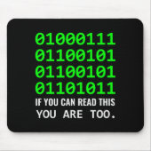 Gek computer binaire code software ontwikkelaar muismat (Voorkant)
