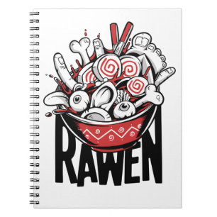 Gek Design van Ramen Noodle Zombie Notitieboek