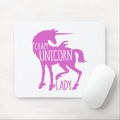 gek eenhoorn dame in roze muismat (Met muis)