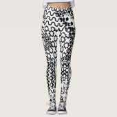 Gek, Funky, Zwart-wit patroon, Cool Leggings (Voorkant)