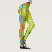 Gek geel sinaasappel rood groen dans leggings (Rechts)
