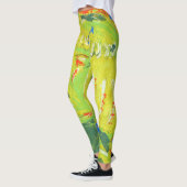 Gek geel sinaasappel rood groen dans leggings (Links)