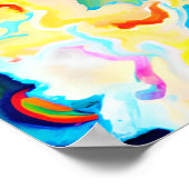 Gek Gelukkig Balinese Kat Portret Kunst Poster (Hoek)