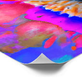 Gek Gelukkig Belgisch Malinois Hond Kunst Portret Poster (Hoek)