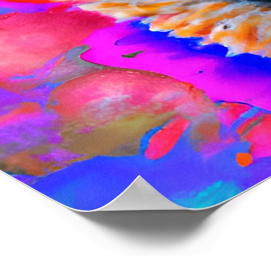 Gek Gelukkig Belgisch Malinois Hond Kunst Portret Poster (Hoek)