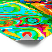 Gek Gelukkig Bokser Hond 2 Kunst Portret Poster (Hoek)