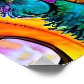 Gek Gelukkig Cockapoo Dog Art Portret Poster (Hoek)